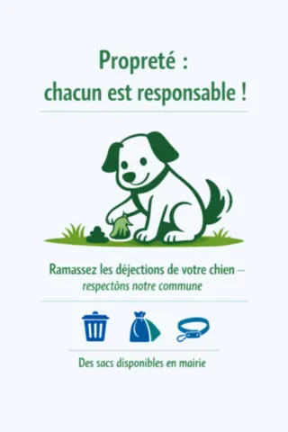 affiche chien propre viéville